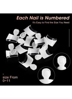 White French Nail Tips120Pcs Short French Style Acrylic Nail Tip 12 Sizes False Nail Clear And White Press On Nails For Women(Whiteclear) - pzsku/Z56D0A279330520FACCD0Z/45/_/1683025494/50d5e6cb-52b2-4dde-b9c9-08fae1ef6793