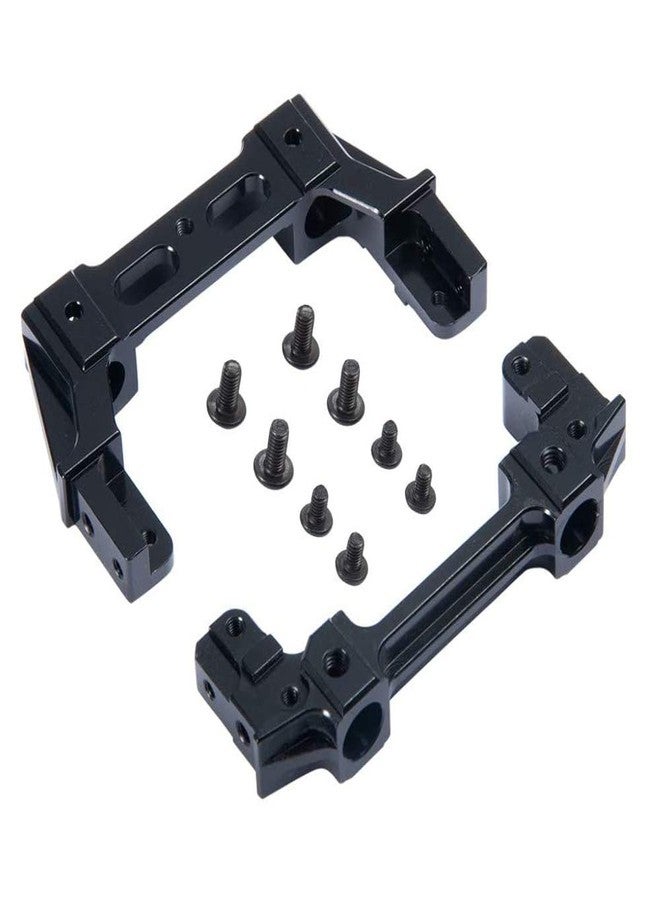 MOHERO Aluminum Alloy Front & Rear Bumper Mount Servo Stand CNC for AXIAL SCX10 II 90046 1/10 RC Crawler Car (Front+Rear Bumper Mount, Black) - Image 1