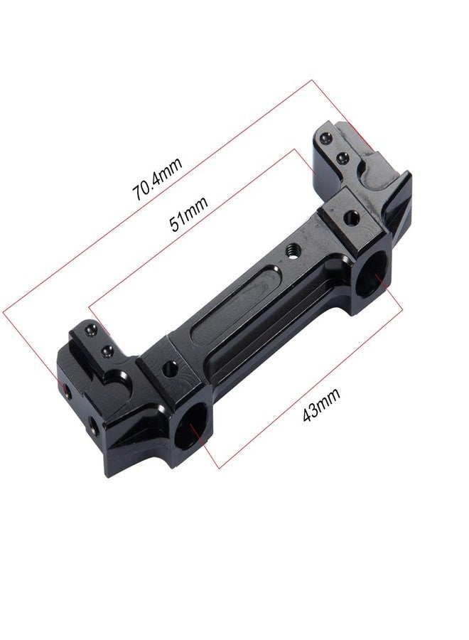 MOHERO Aluminum Alloy Front & Rear Bumper Mount Servo Stand CNC for AXIAL SCX10 II 90046 1/10 RC Crawler Car (Front+Rear Bumper Mount, Black) - Image 4