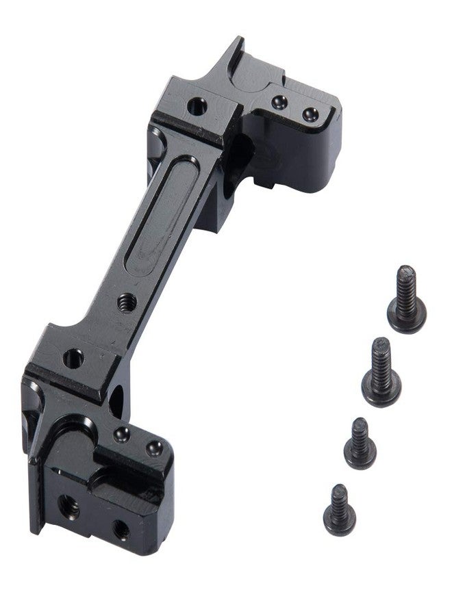MOHERO Aluminum Alloy Front & Rear Bumper Mount Servo Stand CNC for AXIAL SCX10 II 90046 1/10 RC Crawler Car (Front+Rear Bumper Mount, Black) - Image 2