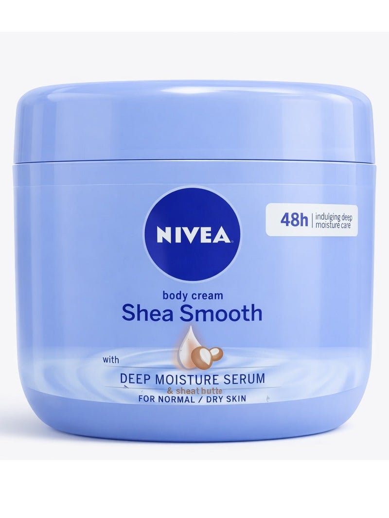 Nivea body cream Shea Smooth with DEEP MOISTURE SERUM & shea butter FOR NORMAL / DRY SKIN 400 ml - Image 1
