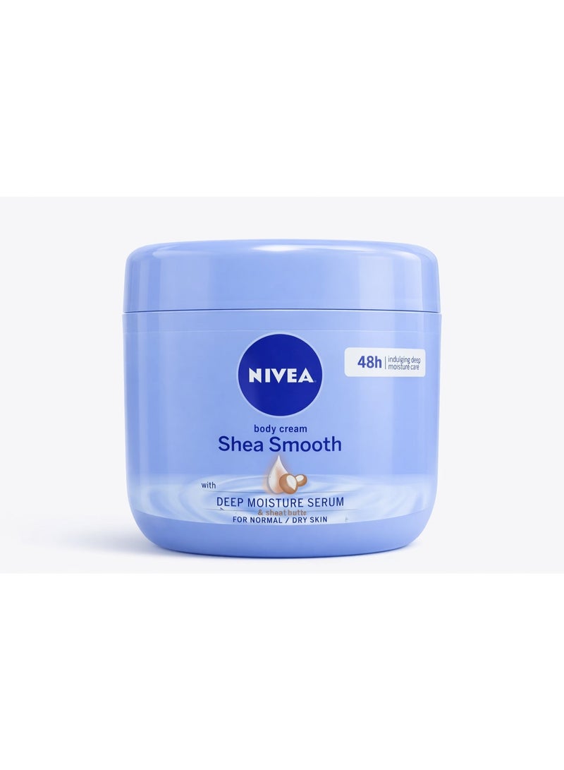 Nivea body cream Shea Smooth with DEEP MOISTURE SERUM & shea butter FOR NORMAL / DRY SKIN 400 ml - Image 3