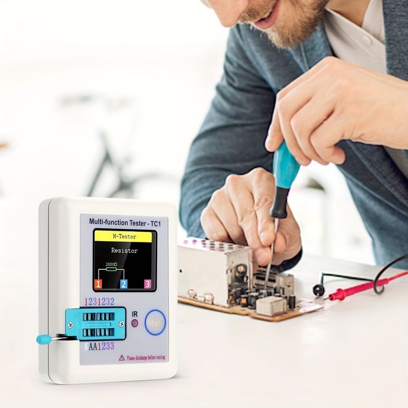 White TC1 Multifunction Tester Transistor Diode Capacitor - Image 3