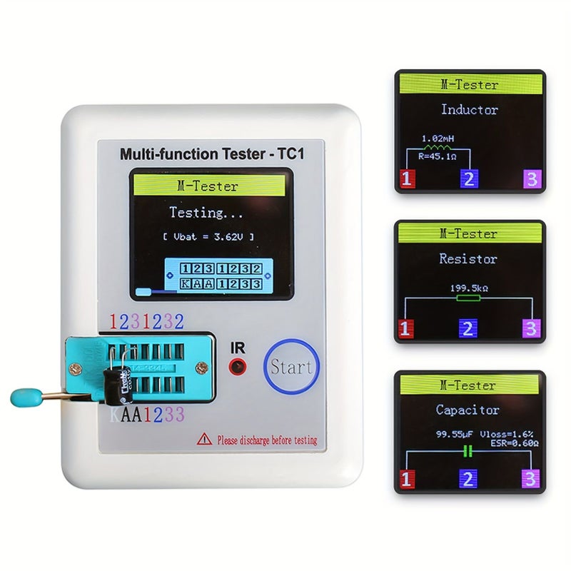 White TC1 Multifunction Tester Transistor Diode Capacitor - Image 4