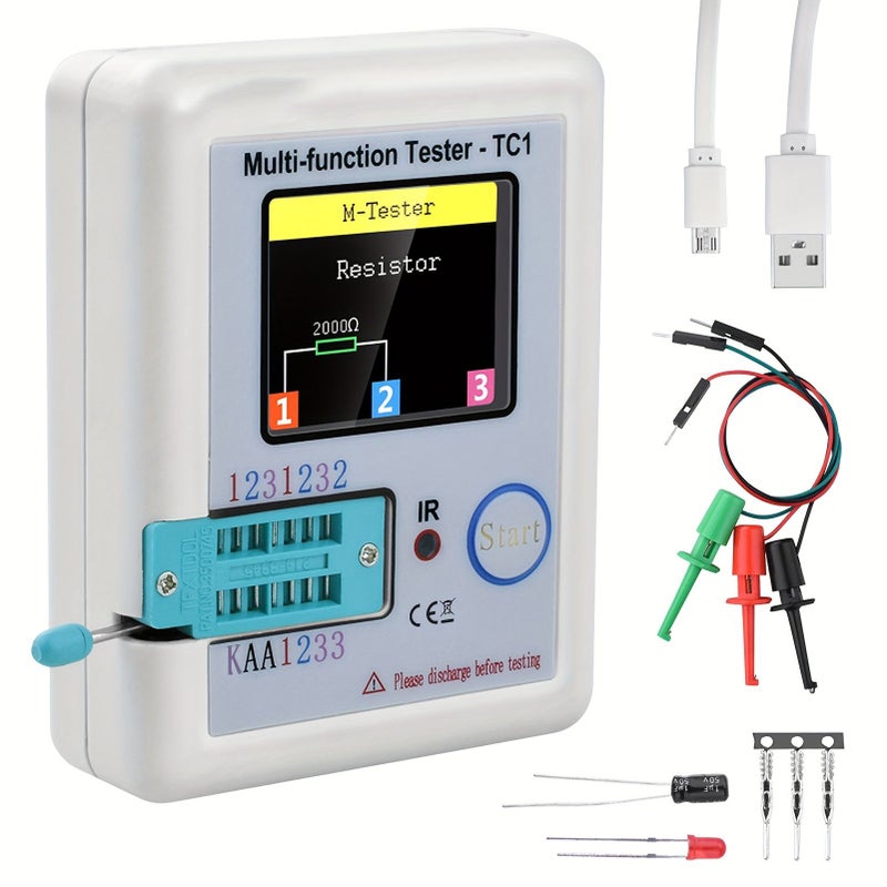 White TC1 Multifunction Tester Transistor Diode Capacitor - Image 5
