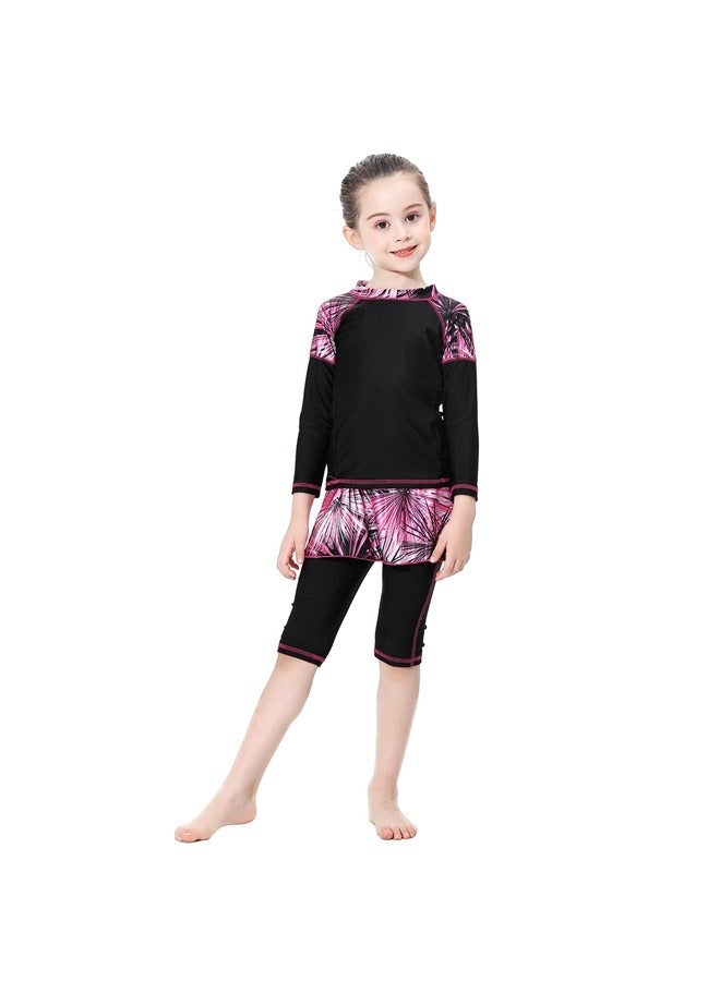 160cm Girl Modest Swimwear Islamic Burkini Swimming Costume Parent-Child Muslim Swimsuit - Image 2
