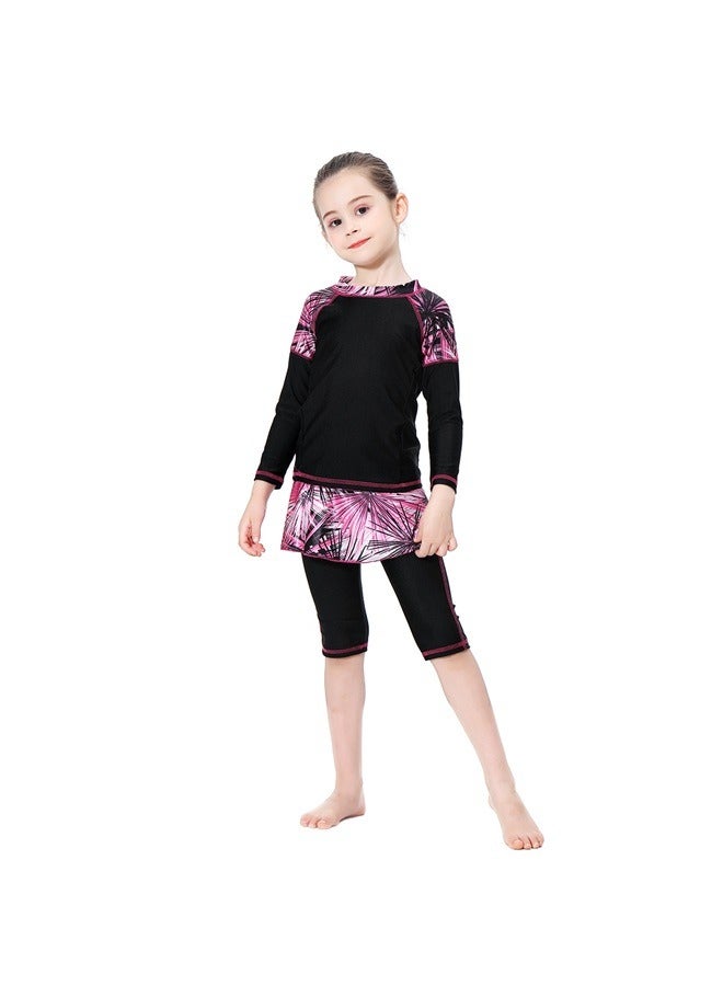 160cm Girl Modest Swimwear Islamic Burkini Swimming Costume Parent-Child Muslim Swimsuit - Image 3