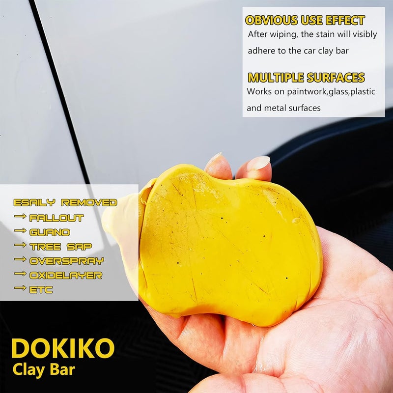DOKIKO 8 Pack Car Clay Bars Auto Detailing Premium Magic Car Clay Bars Kit | Adsorption Capacity for Car Detailing Car Wash Clean |10 pcs Clay bar Lubricant Tablets (1pcs=16 oz) - Image 4
