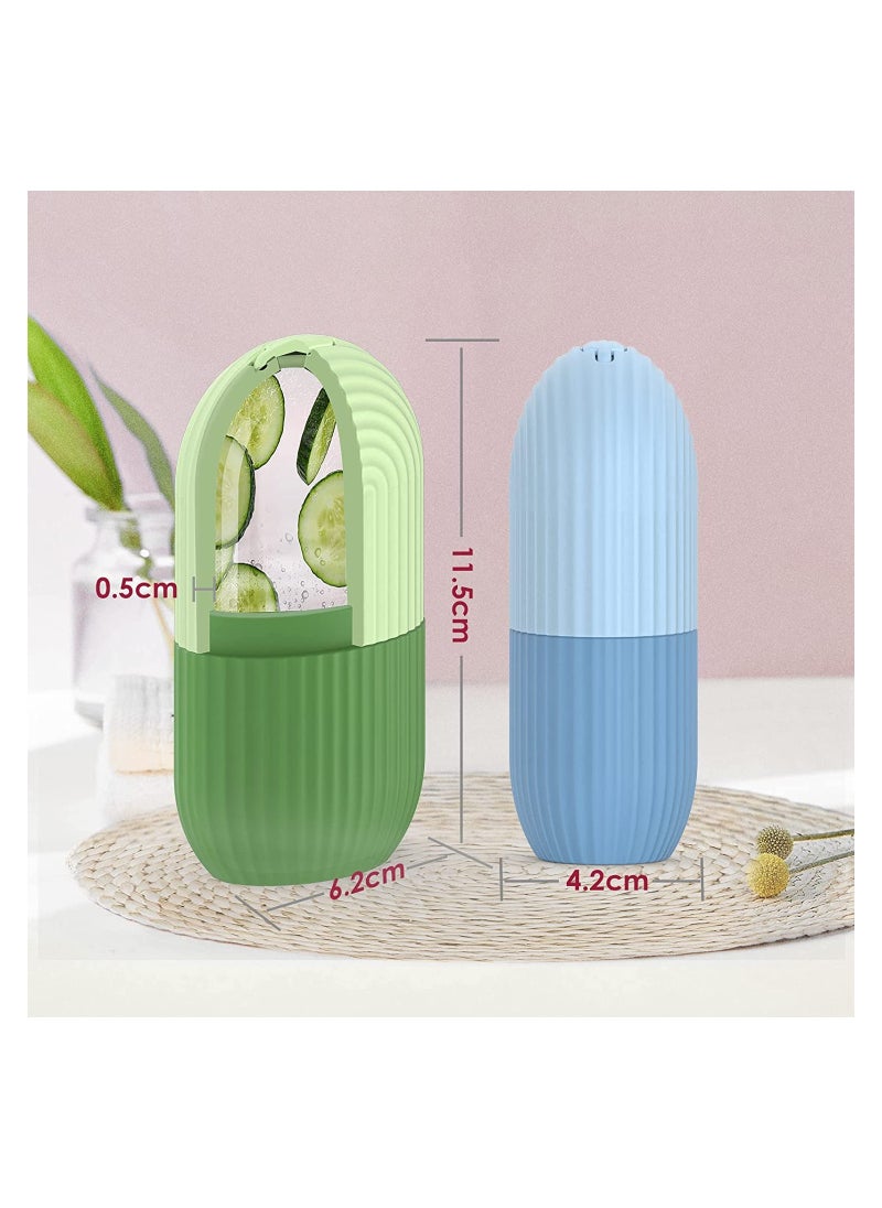 NNEWVANTE - Ice Roller For Face,Beauty Facial Massage Ice Roller,Glow Cube Ice Roller for Face,Skin Care Tools for Eye Wrinkles, Acne Puffiness Relief (Green) - Image 1