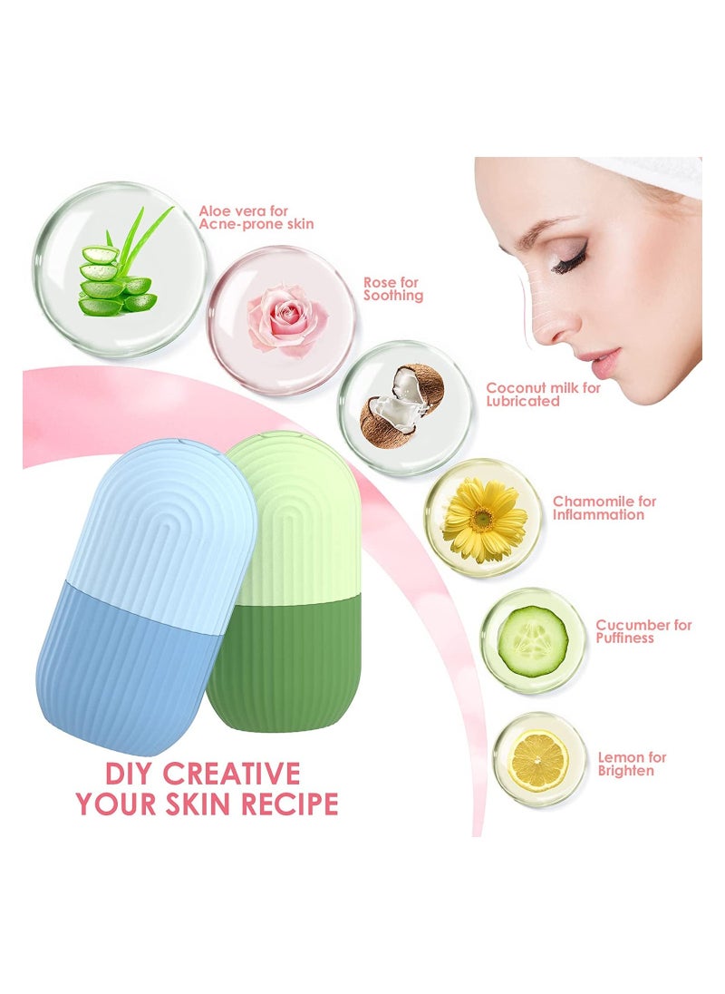 NNEWVANTE - Ice Roller For Face,Beauty Facial Massage Ice Roller,Glow Cube Ice Roller for Face,Skin Care Tools for Eye Wrinkles, Acne Puffiness Relief (Green) - Image 1