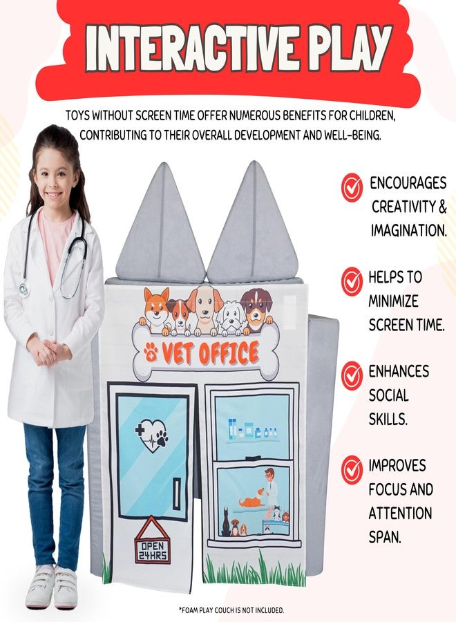 Couch Swag Play Panel for Childrens Foam Sofa Kids Couch (Vet Office) - Image 3