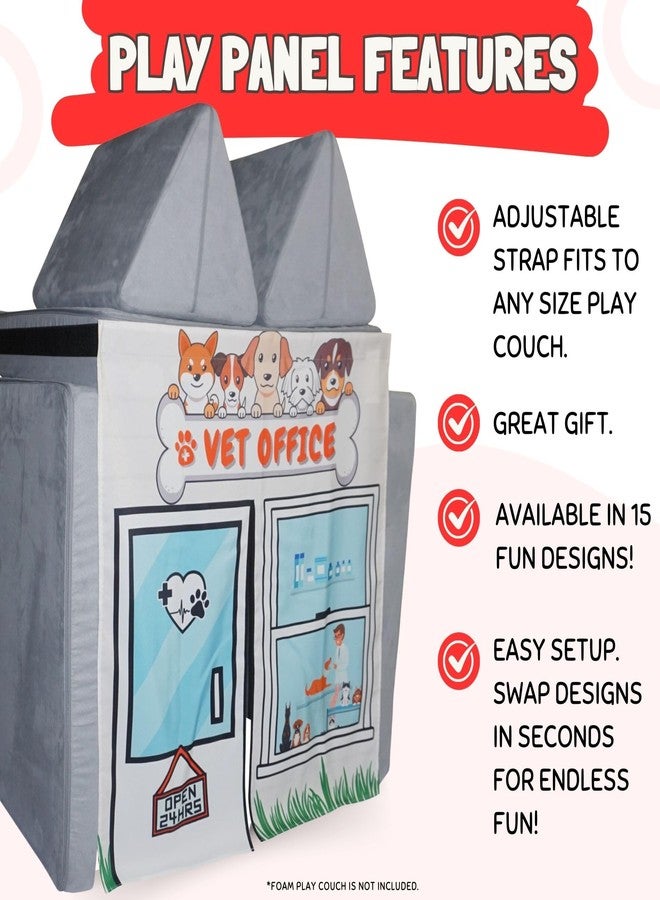 Couch Swag Play Panel for Childrens Foam Sofa Kids Couch (Vet Office) - Image 2