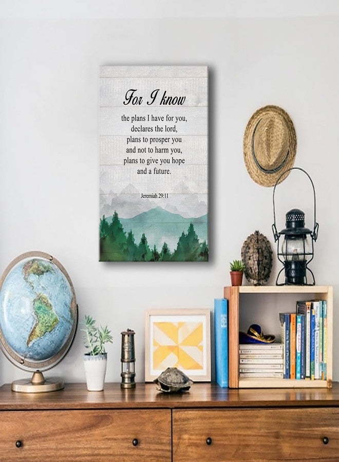 Hijie Christian Jeremiah 29:11 for I Know the Plans I Have for You Poster Canvas Wall Art for Home Decor - Scripture Canvas Print Wall Art Painting Ready to Hang Gifts - Easel & Hanging Hook 12x15 Inch - Image 5
