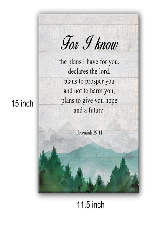 Hijie Christian Jeremiah 29:11 for I Know the Plans I Have for You Poster Canvas Wall Art for Home Decor - Scripture Canvas Print Wall Art Painting Ready to Hang Gifts - Easel & Hanging Hook 12x15 Inch - Image 2