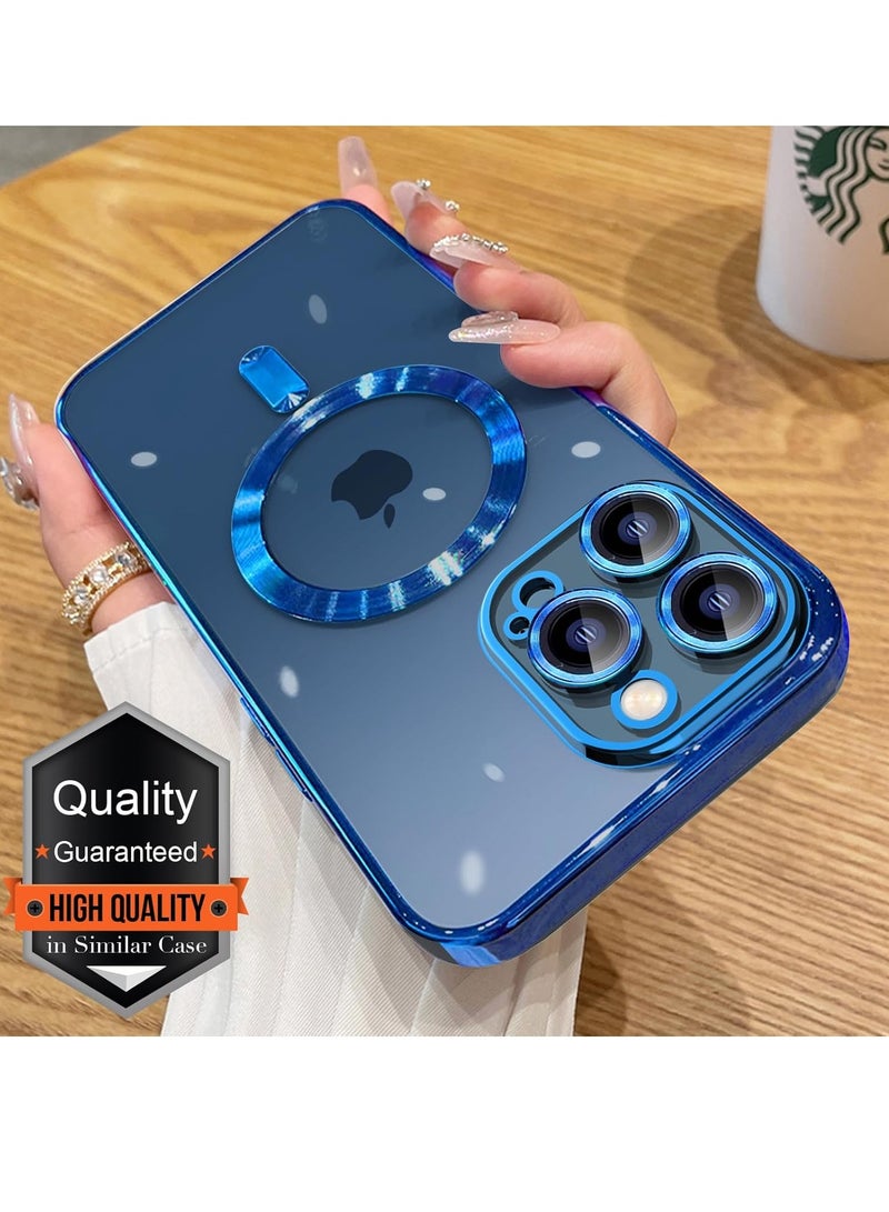 إلترازون ELTRAZONE Case Compatible with iPhone 15 Pro, Magnetic Clear Phone Case, Transparent Electroplated Case for Women/Girls/Men - Image 2