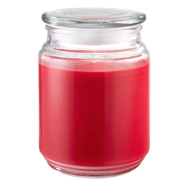 CANDLE-LITE شمعة كاندل لايت المعطرة، رائحة تفاح وقرفة مقرمشة، واحدة 18 أونصة، شمعة عطرية ذات فتيلة واحدة مع 110 ساعة من وقت الاحتراق، لون أحمر - Image 2