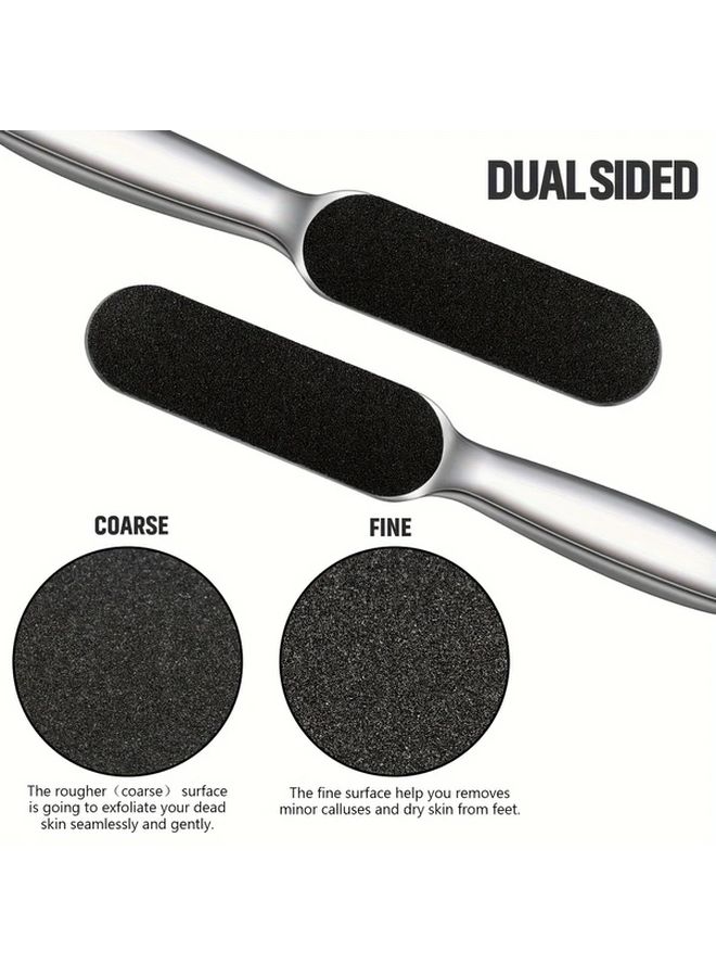 Large Stainless Steel Foot File With 10 Replaceable Pads For Dead Skin Removal - Image 2