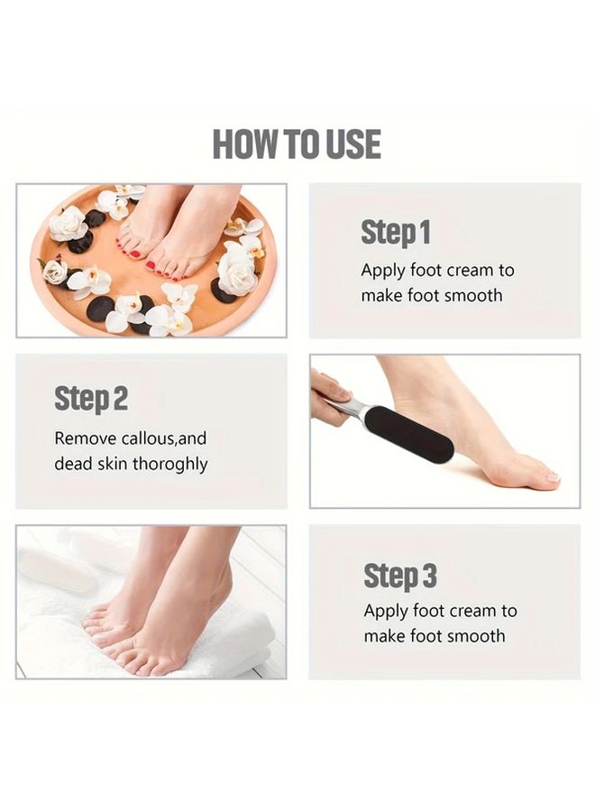 Large Stainless Steel Foot File With 10 Replaceable Pads For Dead Skin Removal - Image 5