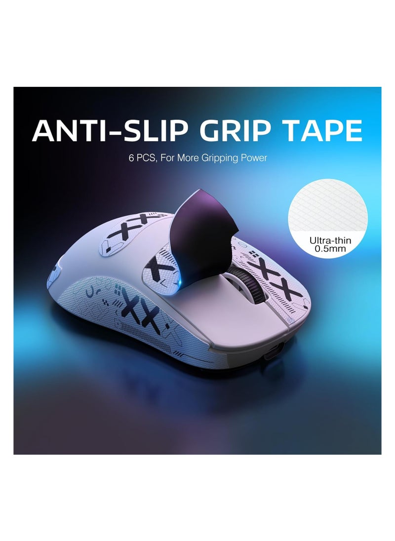 Attack Shark - Wireless Gaming Mouse + Griptape, 49g Triple Mode Ergonomic Computer Mouse, PAW3395 26K DPI Sensor, 200h Battery Life, Programmable Buttons, Gaming Accessories for PC/Laptop/Mac - Image 1