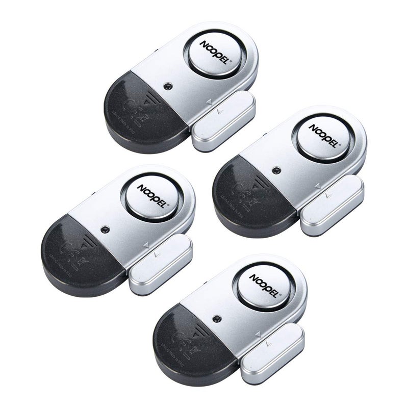 NOOPEL Door Alarms When Opened for Kids Safety, 4 Pack 120dB Loud Window Sensors for Home Security, Pool Alarms, Door Alarm Sensor for House Hotel Sheds Caravans - Image 1