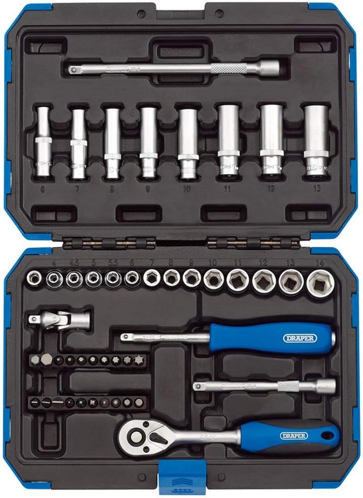Draper D 16355 1/4-Inch Square Drive Metric Socket 47 Piece Set - Image 1