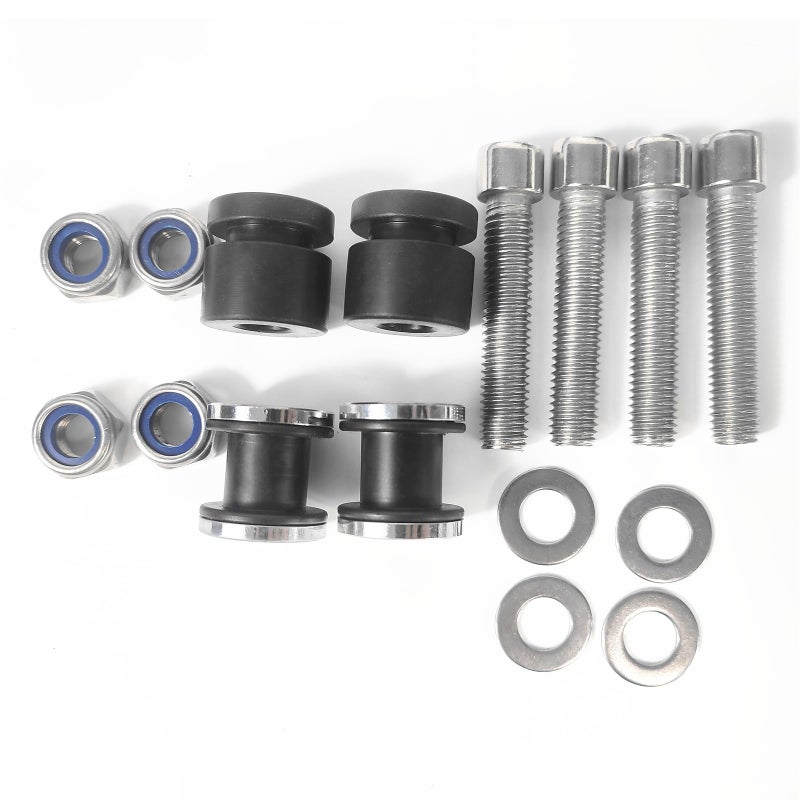 Detachable 4Point Docking Hardware Kits Compatible for Harley Fatboy Breakout Street Bob Heritage Softail Low Rider Sport Glide 20072023 Sissy Bar Tour Rack Docking Points Mount Bolts Chrome
