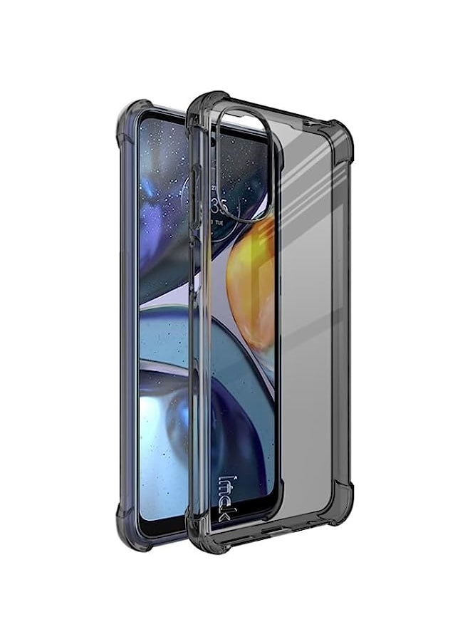 HuHa - HuHa Case Cover Compatible For Motorola Moto G22 4G IMAK All Coverage Shockproof Airbag TPU Case with Screen Protector Transparent Black - Image 1