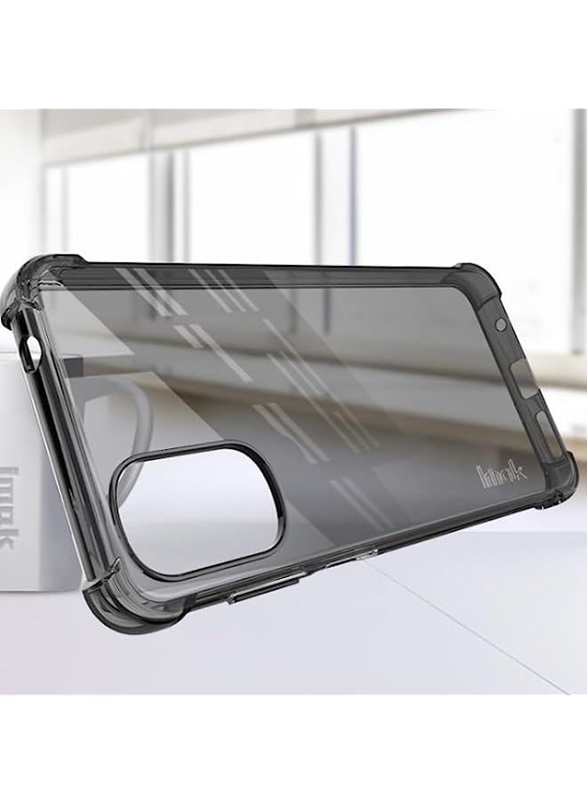 HuHa - HuHa Case Cover Compatible For Motorola Moto G22 4G IMAK All Coverage Shockproof Airbag TPU Case with Screen Protector Transparent Black - Image 1