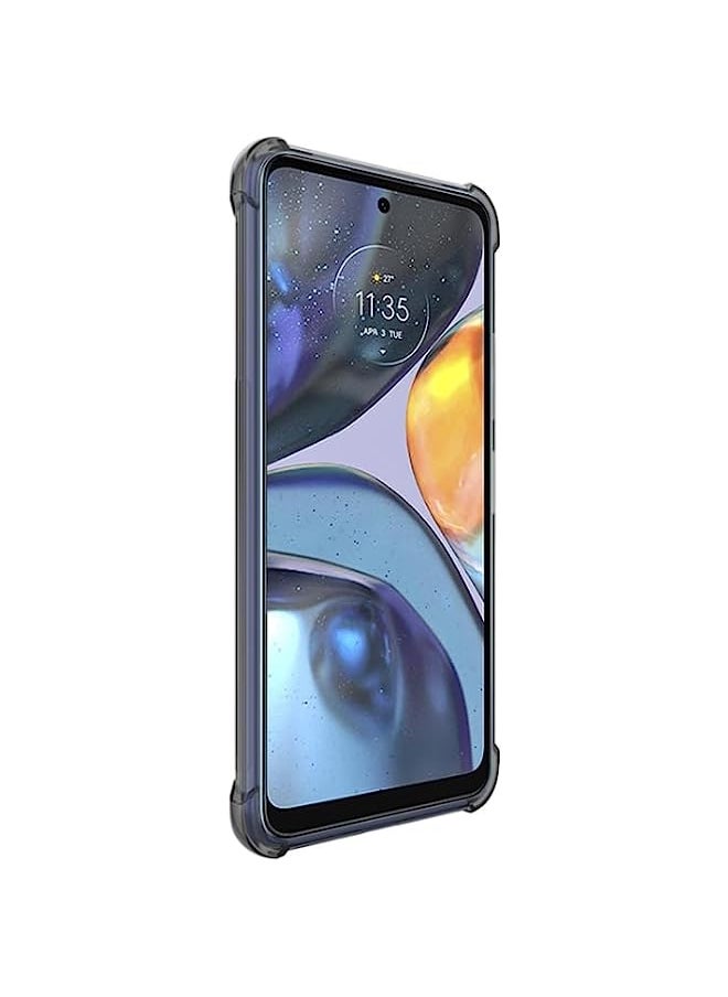 HuHa - HuHa Case Cover Compatible For Motorola Moto G22 4G IMAK All Coverage Shockproof Airbag TPU Case with Screen Protector Transparent Black - Image 1