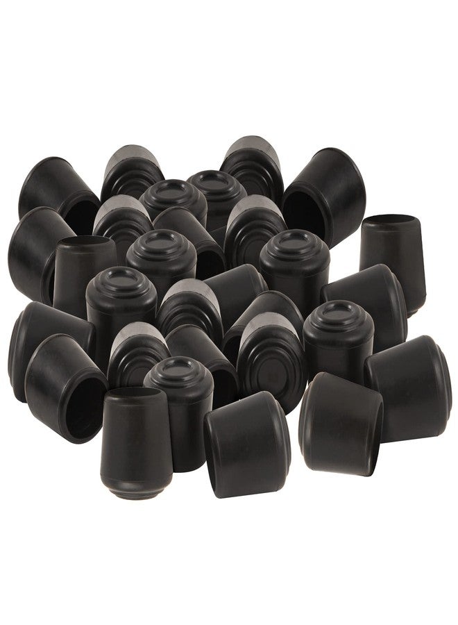 سوفت تاتش أغطية بديلة لأرجل الكراسي المعدنية القابلة للطي من المطاط الناعم الملمس مقاس 3/4 بوصة، لون أسود (عبوة من 32 قطعة) - Image 1