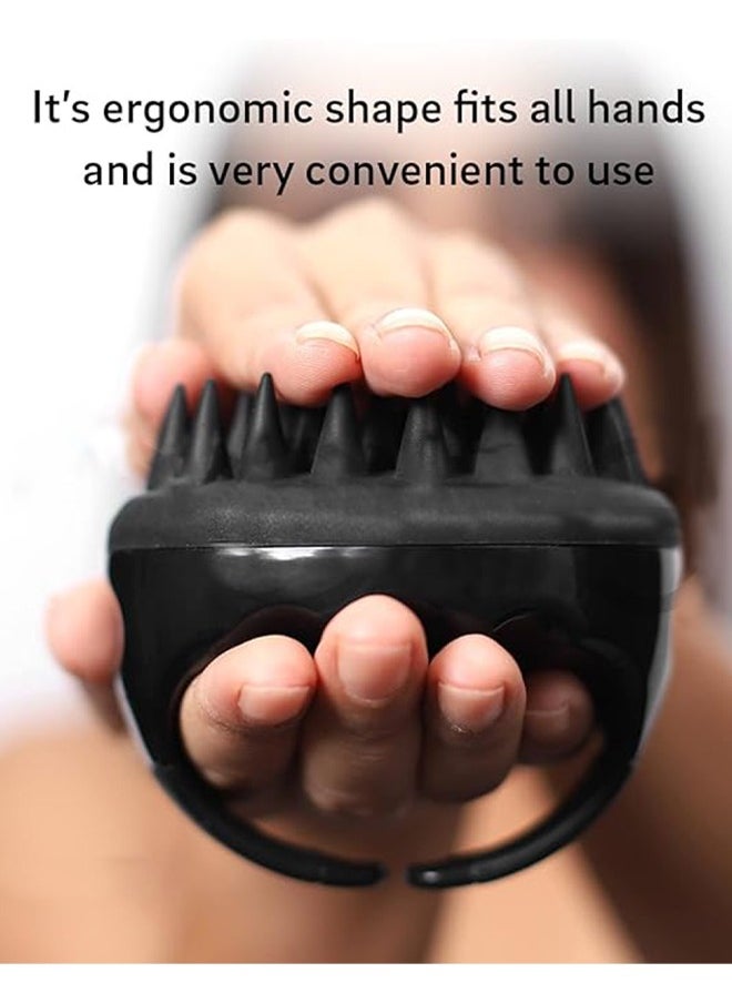 Generic - Scalp Massager Shampoo Brush–Premium Silicone Head Massager & Scalp Scrubber, Perfect Hair Brush for Curly Hair, Scalp Scrub, Hair Oil Applicator, and Detangling with soft silicone bristles - Image 1