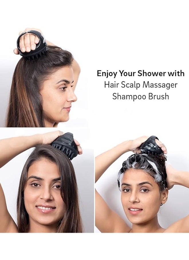 Generic - Scalp Massager Shampoo Brush–Premium Silicone Head Massager & Scalp Scrubber, Perfect Hair Brush for Curly Hair, Scalp Scrub, Hair Oil Applicator, and Detangling with soft silicone bristles - Image 1