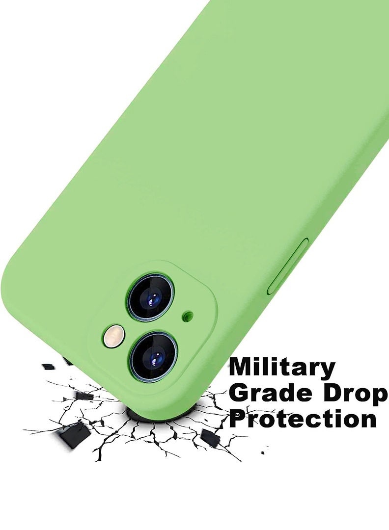 Theodor Protective Ultra Slim Fit Case Liquid Silicone Gel Cover with Full Body Protection Anti-Scratch Shockproof Case For iPhone 12 LIQUID SILICON GREEN  - Image 4