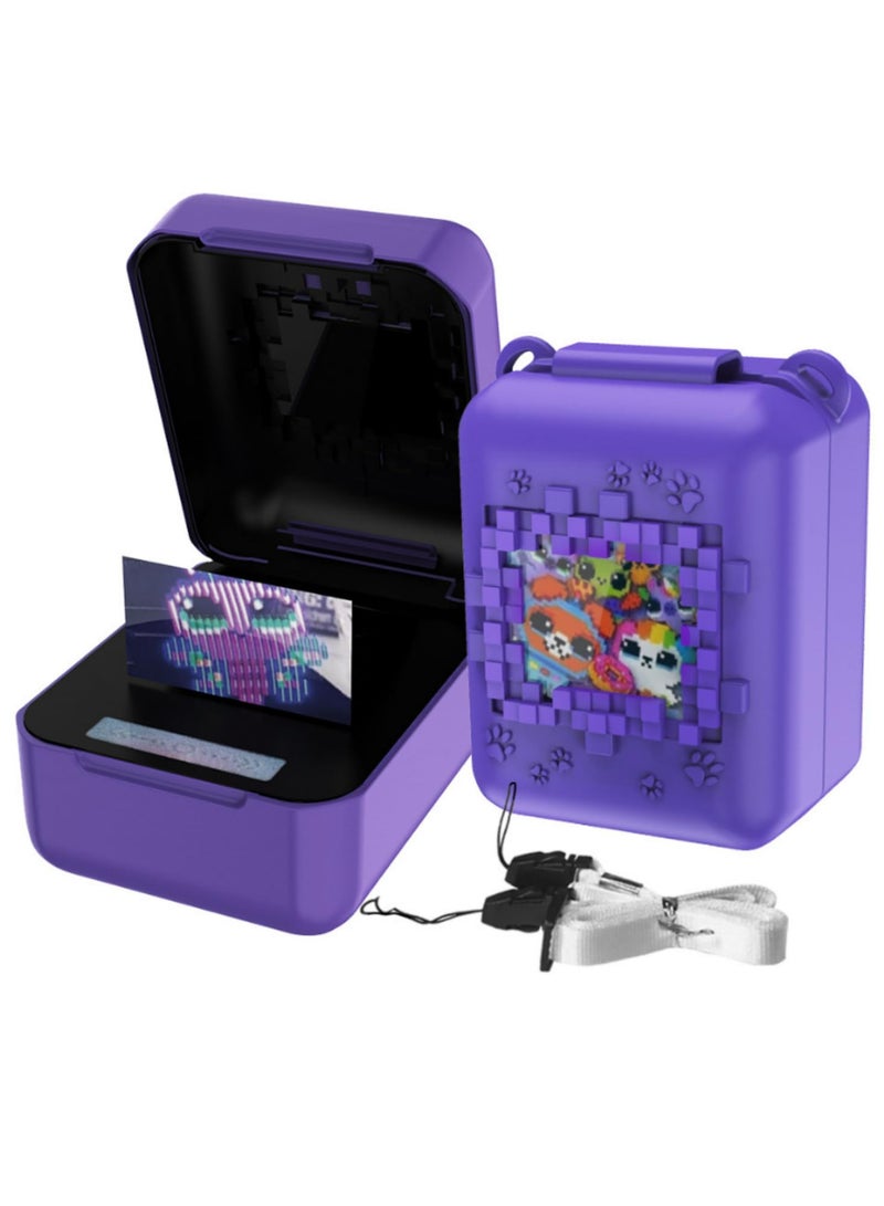 For Bitzee Elf Pet Machine Silicone Protective Case Cover All-in-One Anti-Drop Shell Dustproof & Waterproof Portable Travel Cover for Bitzee Digital Pets Toy Accessories (Purple)  - Image 1