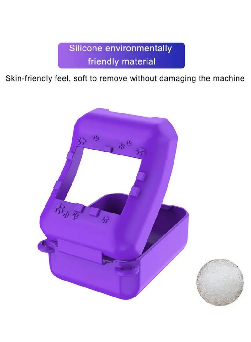 For Bitzee Elf Pet Machine Silicone Protective Case Cover All-in-One Anti-Drop Shell Dustproof & Waterproof Portable Travel Cover for Bitzee Digital Pets Toy Accessories (Purple)  - Image 3