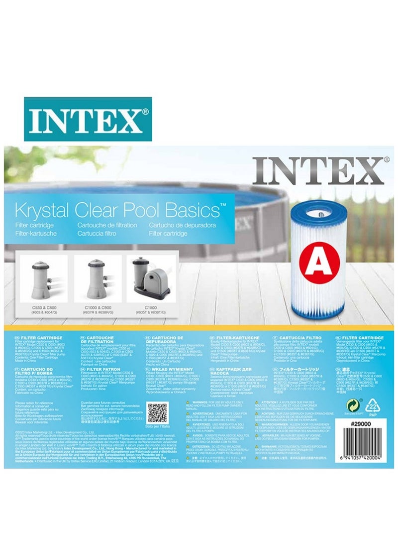 INTEX - خرطوشة فلتر حوض السباحة من انتكس - 29000، ابيض عدد 1 (عبوة من قطعة واحدة) - Image 1