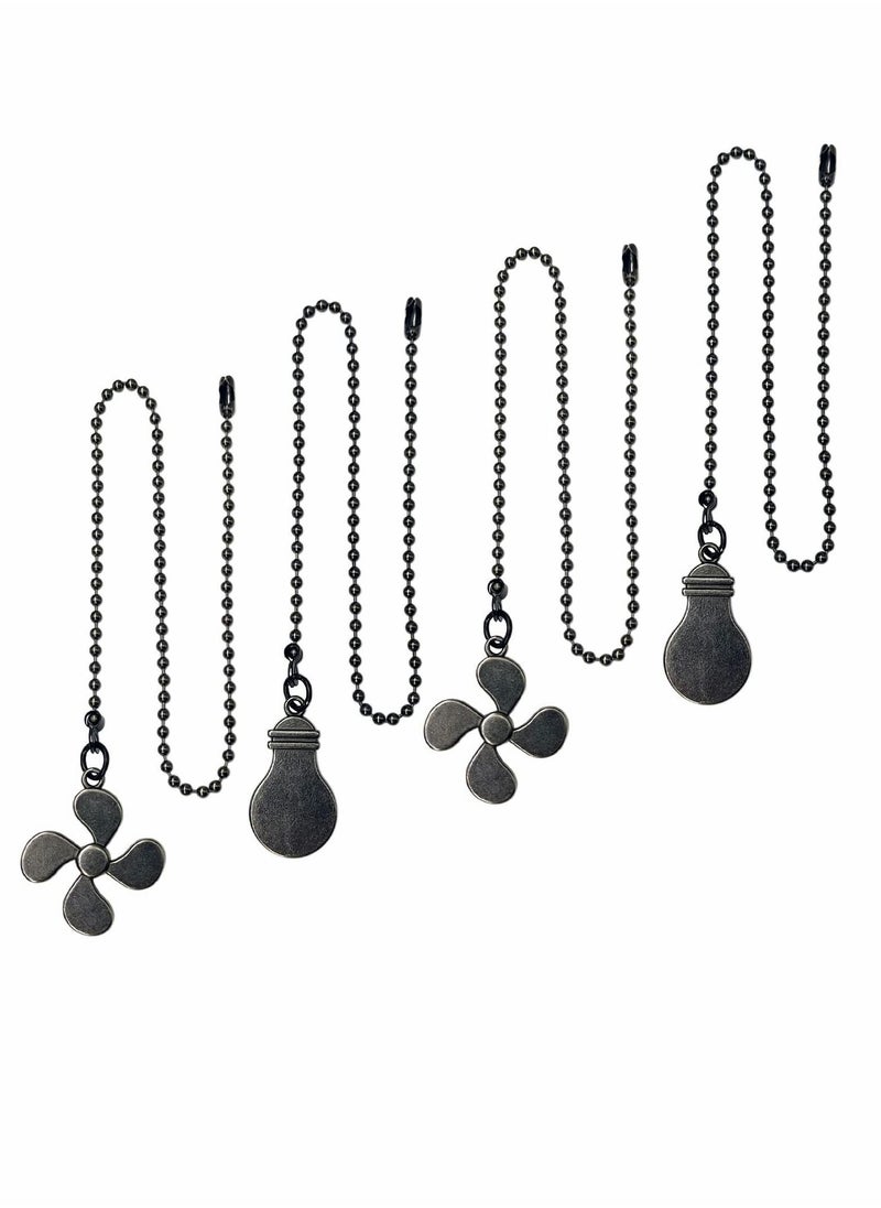 Y&D - Ceiling Fan Pull Chain Extender Chains Extension Bronze Pendant 12 Inch Ornament with Ball Connector 4 Pieces - Image 1