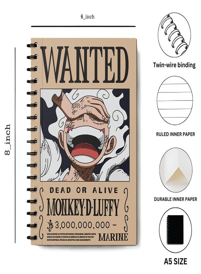 zenithink دفتر ملاحظات زينيثينك لوفي المطلوب | ورق 80 غ/م² مع غلاف مقوى 350 غ/م² | مسطر بخطوط مفردة | 160 صفحة | مقاس A5 | تجليد حلزوني | متعدد الاستخدامات للمدرسة والمنزل والمكتب | - Image 5