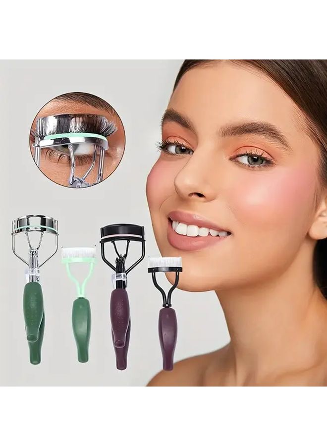 Red Eyelash Curler Set Professional Curler And Steel Comb For All Eye Shapes - Image 1