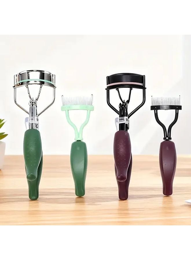 Red Eyelash Curler Set Professional Curler And Steel Comb For All Eye Shapes - Image 5