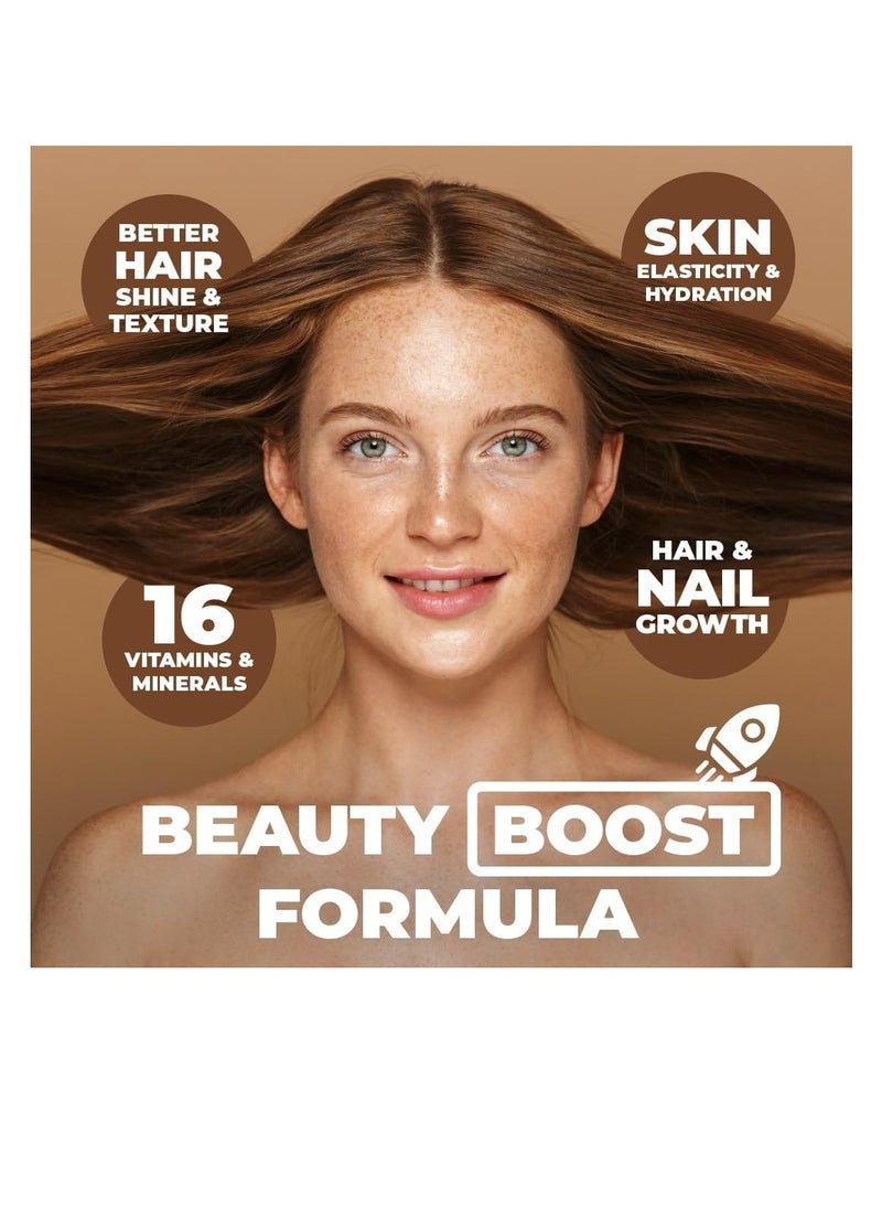 Vimerson Health - Biotin Hair, Skin And Nails Vitamin Supplement For Women And Men, 16 Vitamins Formula Including Vitamin C To Support Collagen - 60 Capsules - Image 1