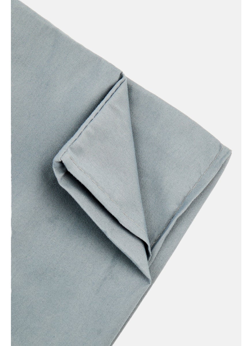 YOTO 4 Pieces Plain Flat Sheeet With Pillow Case Set, Dark Grey  - Image 3