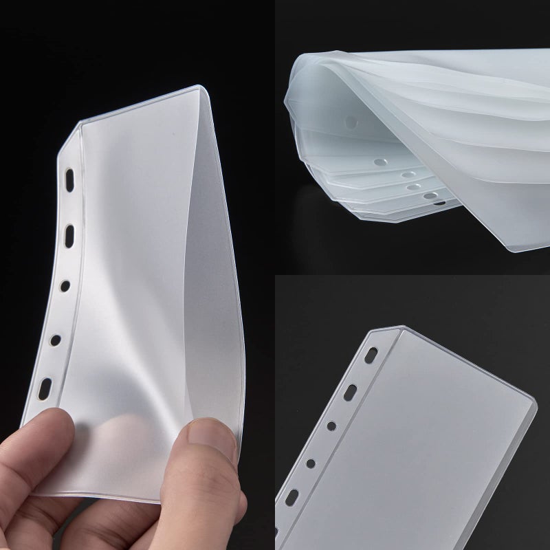 UMSICHT 15pcs A7 Mini Binder Pockets with No Zippers, Zipless Budget Envelopes for Cash System, A7 Binder Pouch for 6 Ring Binder, Money Folder Organizer for Cash. - Image 4