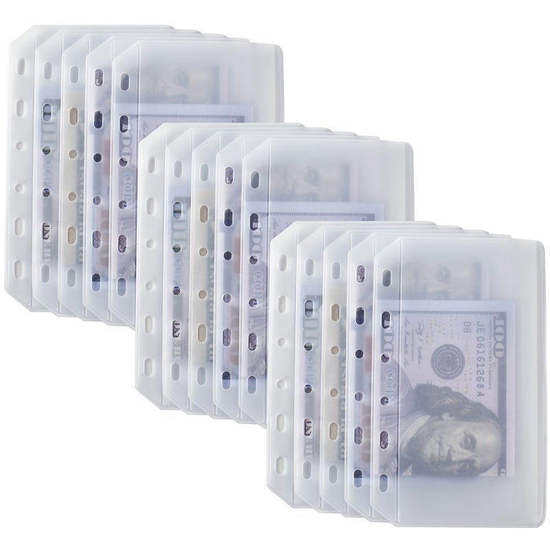 UMSICHT 15pcs A7 Mini Binder Pockets with No Zippers, Zipless Budget Envelopes for Cash System, A7 Binder Pouch for 6 Ring Binder, Money Folder Organizer for Cash. - Image 1