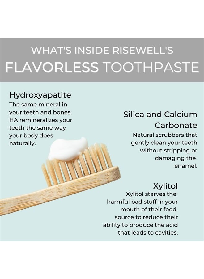 RiseWell - Mineral Toothpaste - Hydroxyapatite Flavorless Toothpaste - Fluoride-Free, Whitening, Natural Remineralizing Toothpaste Free of SLS - Made by Dentist Toothpaste, 3.4 Oz - Image 1