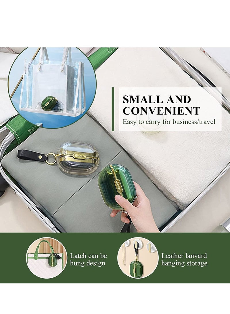 Y&D Lint Roller Double-sided Travel Portable with Hand Strap, Reusable Mini Extra Sticky Dog Cat Pet Hair Remover, Luxury Remover for Clothes Bag Dust Fuzz Fur 4 Refills, Green - Image 3