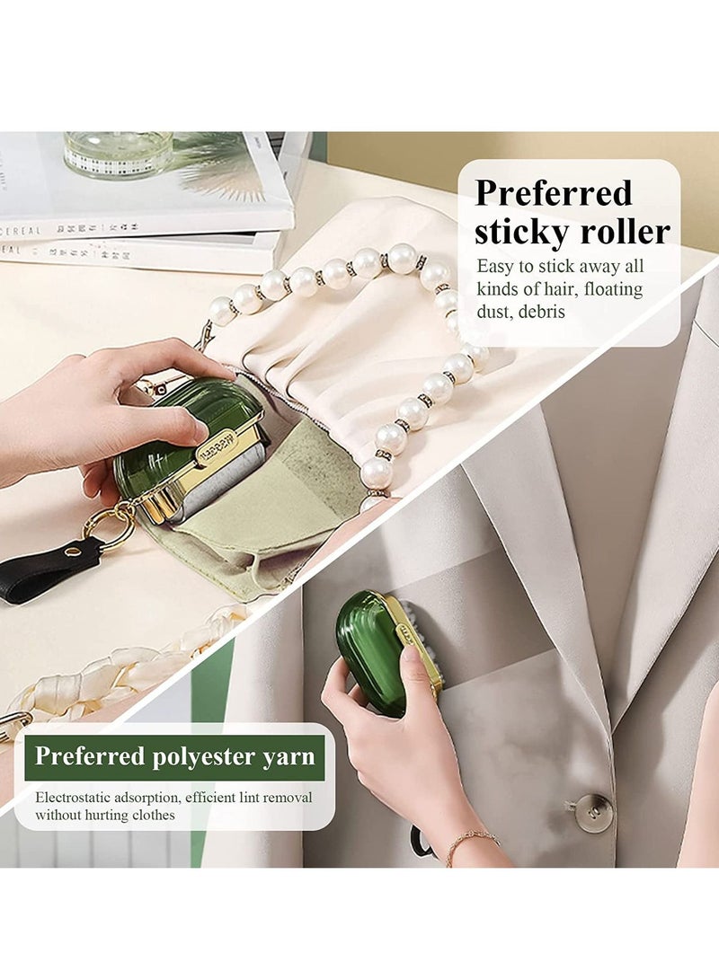 Y&D Lint Roller Double-sided Travel Portable with Hand Strap, Reusable Mini Extra Sticky Dog Cat Pet Hair Remover, Luxury Remover for Clothes Bag Dust Fuzz Fur 4 Refills, Green - Image 4