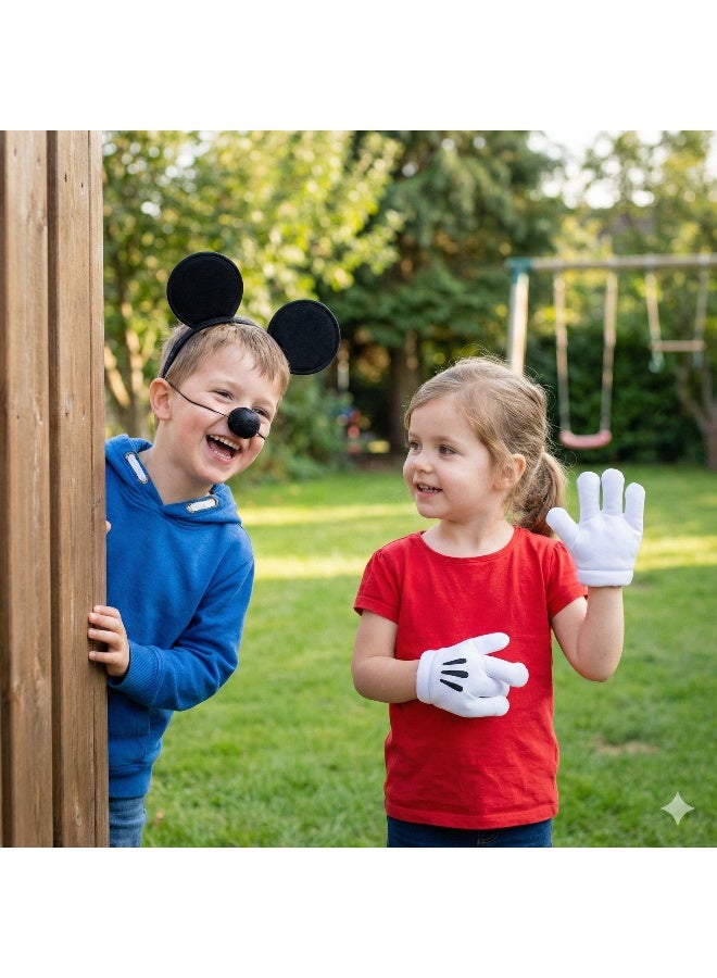 Ciao Mickey Mouse Costume Kit for Kids – Ears, Nose & Gloves Dress-Up Set - Image 3