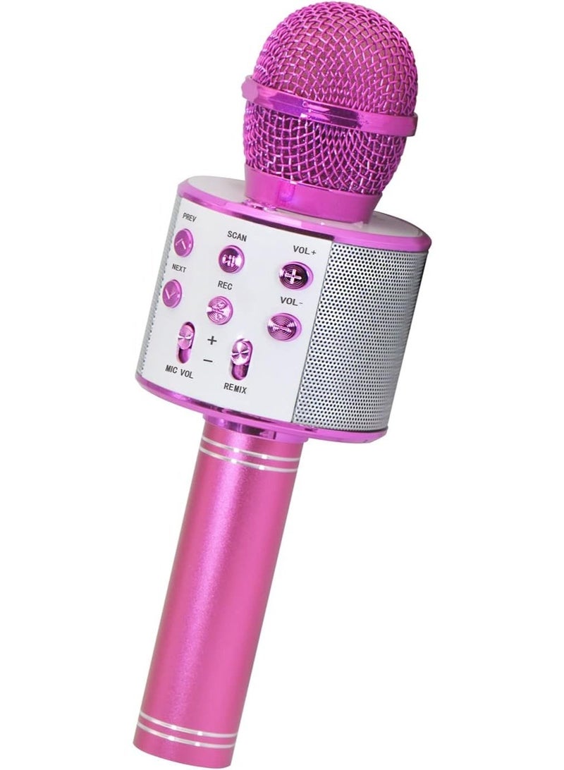 Gifts for Girls Age 4-10, Wireless Bluetooth Karaoke Microphone for Kids Girls Gifts for 5-10 Year Old Girls Toys for 5-10 Year Old Girls Boys Pink KIBM1 - Image 3
