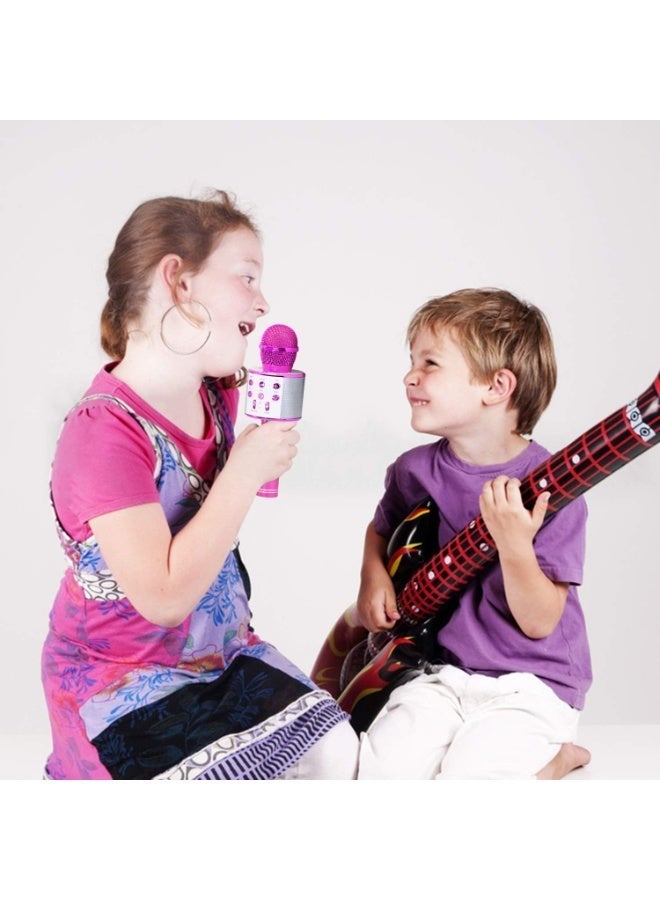 Gifts for Girls Age 4-10, Wireless Bluetooth Karaoke Microphone for Kids Girls Gifts for 5-10 Year Old Girls Toys for 5-10 Year Old Girls Boys Pink KIBM1 - Image 2